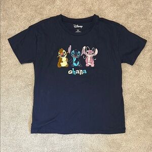 NWOT Disney Navy Stitch and Cousins Short Sleeve Tee